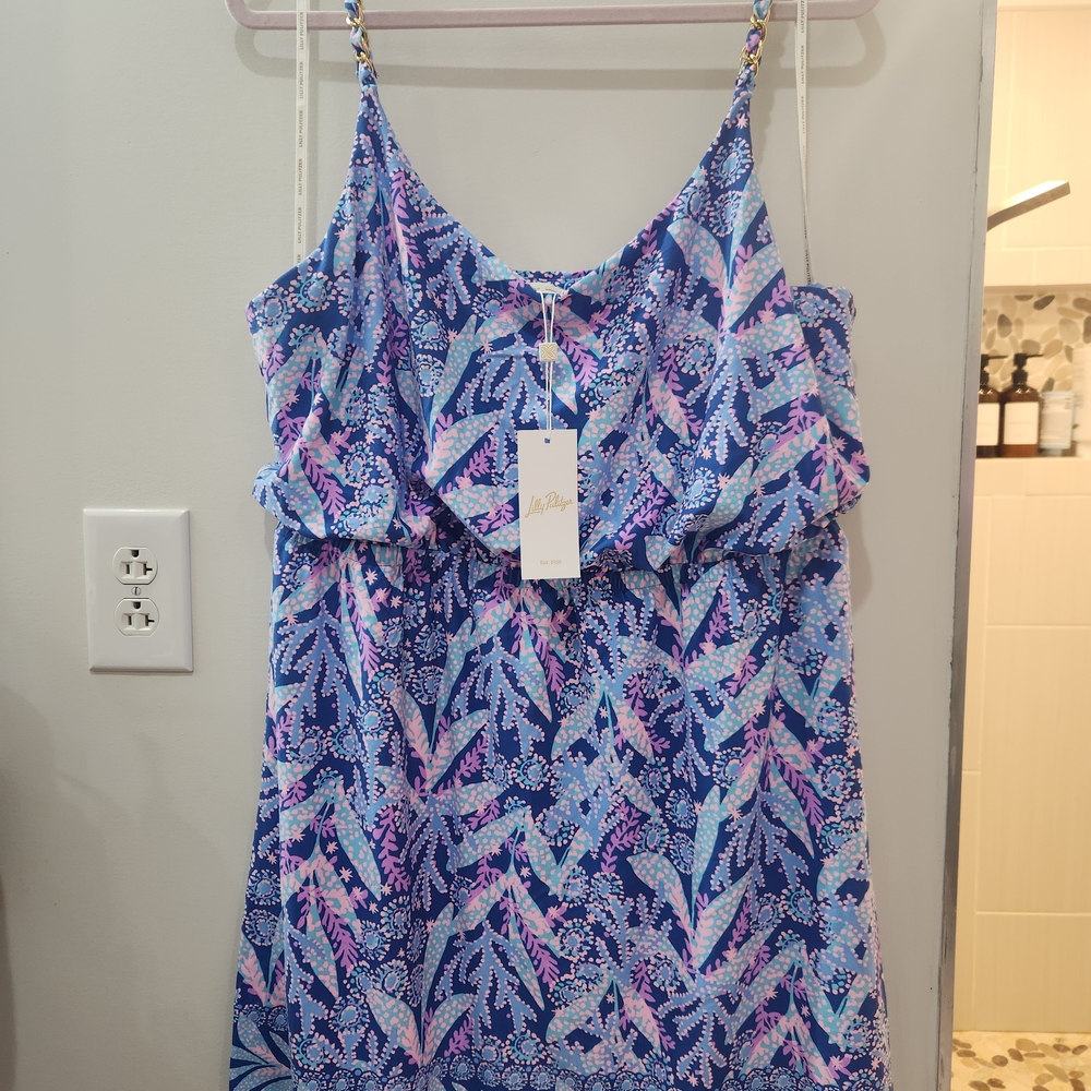 Lilly Pulitzer Blue and Pink Floral Top